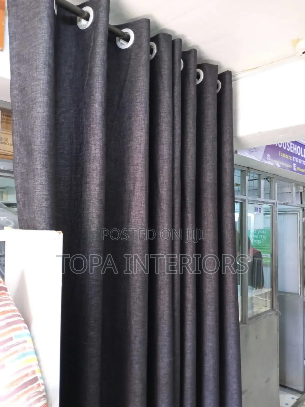 Generic Dark Grey Curtains for New House Decorations