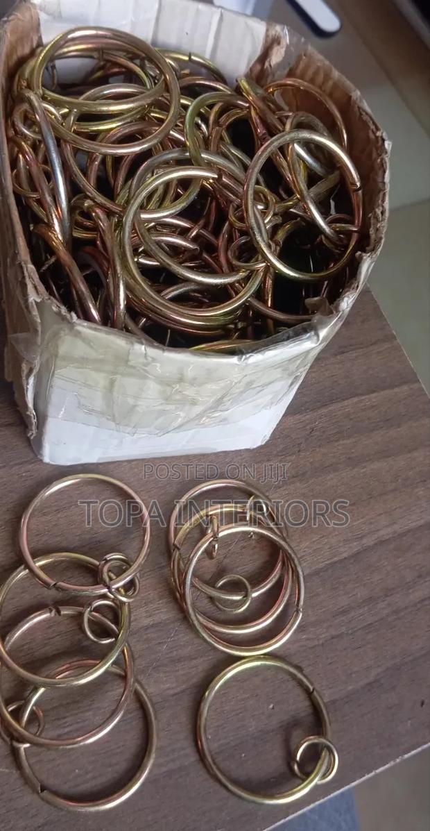 Metallic Round Gold Drapery Rings Accessories