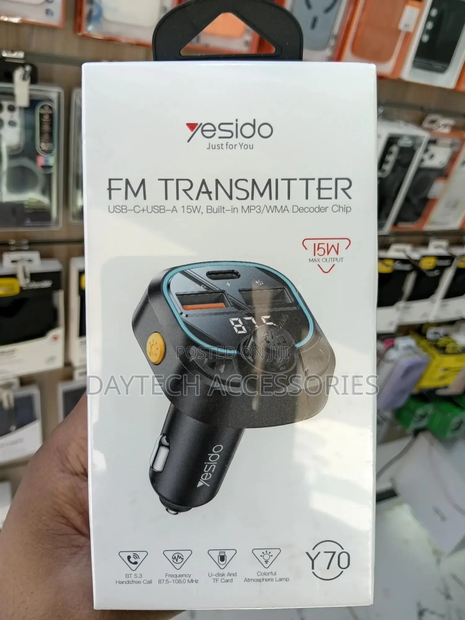 Yesido Y70 Car Bluetooth Fm Transmitter(Black)