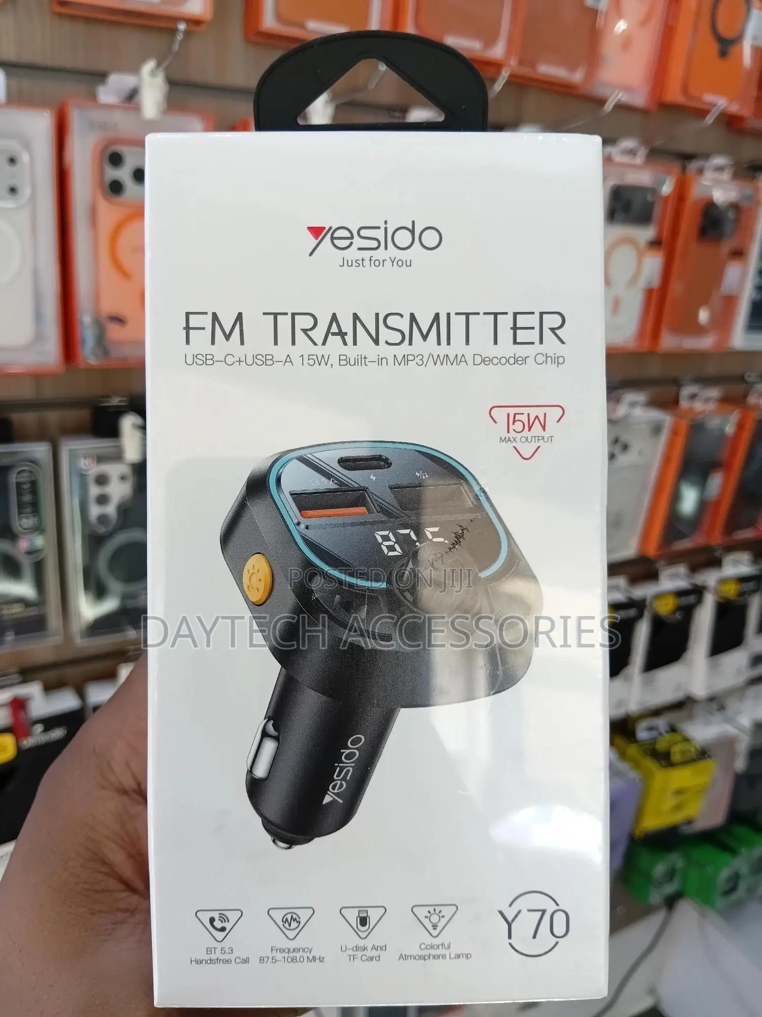 Yesido Y70 Car Bluetooth Fm Transmitter(Black)