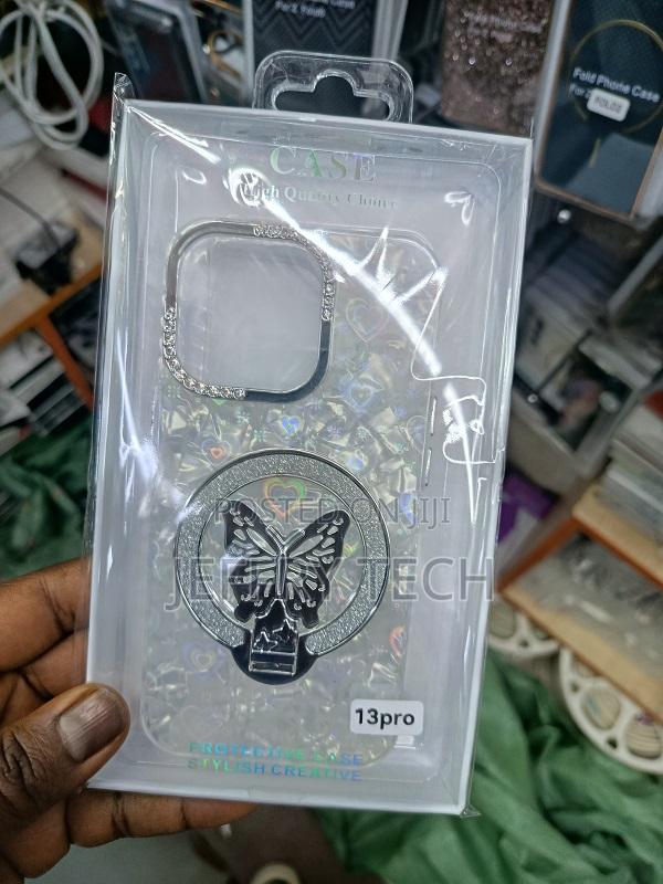 Butterfly Phone Case Features a Luxury Glitter Design iPhone 13 Pro - main view