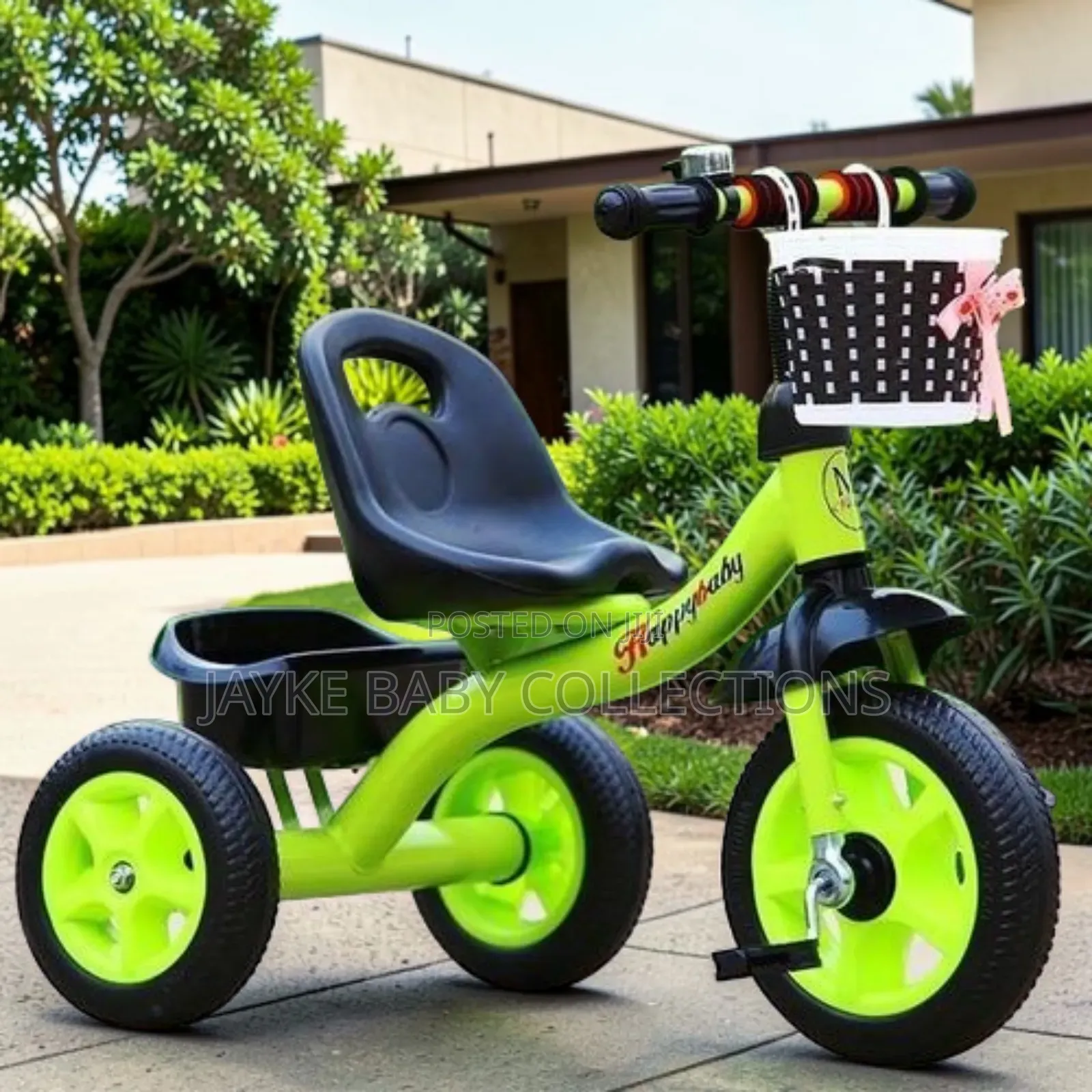 18m–4y Kids? Safe Strong Steel Frame Tricycle