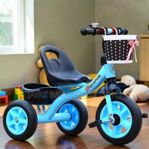 18m–4y Kids? Safe Strong Steel Frame Tricycle - thumbnail 4