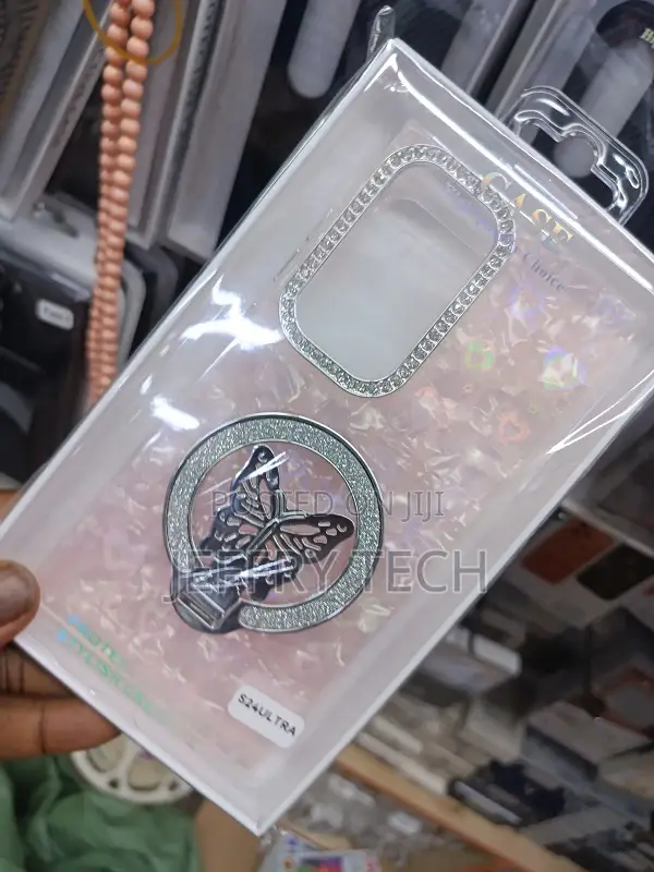 Samsung Galaxy S24 Ultra, Glitter a Rhinestone an Butterfly Ring