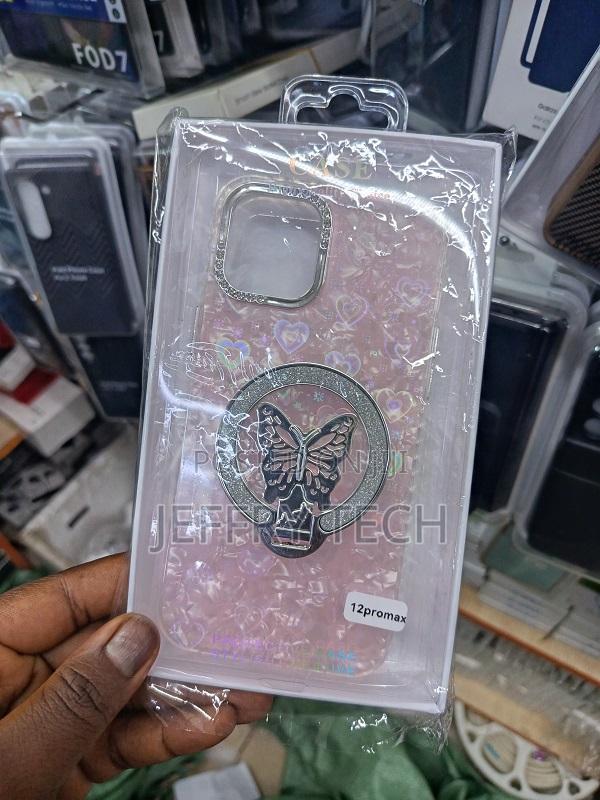 Crystal Glitter Butterfly Phone Case Desig for the iPhone 12 Pro Max - main view