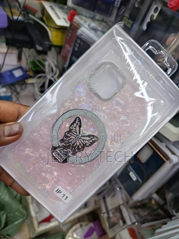 Clear Pink Butterfly-Themed Case for the Apple iPhone 11 - thumbnail 3