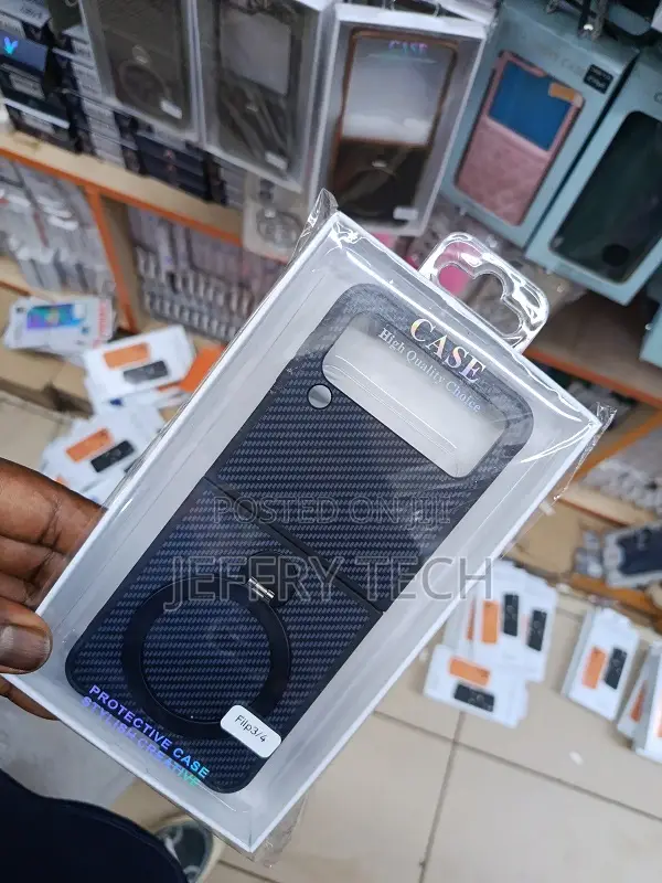 Carbon Fiber Texture Case With a Ringsamsung Galaxy Z Flip 3 or Flip 4