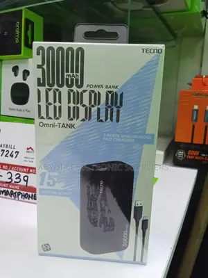 Tecno Omni-Tank 15w, 30000mah Power Bank With Led Display