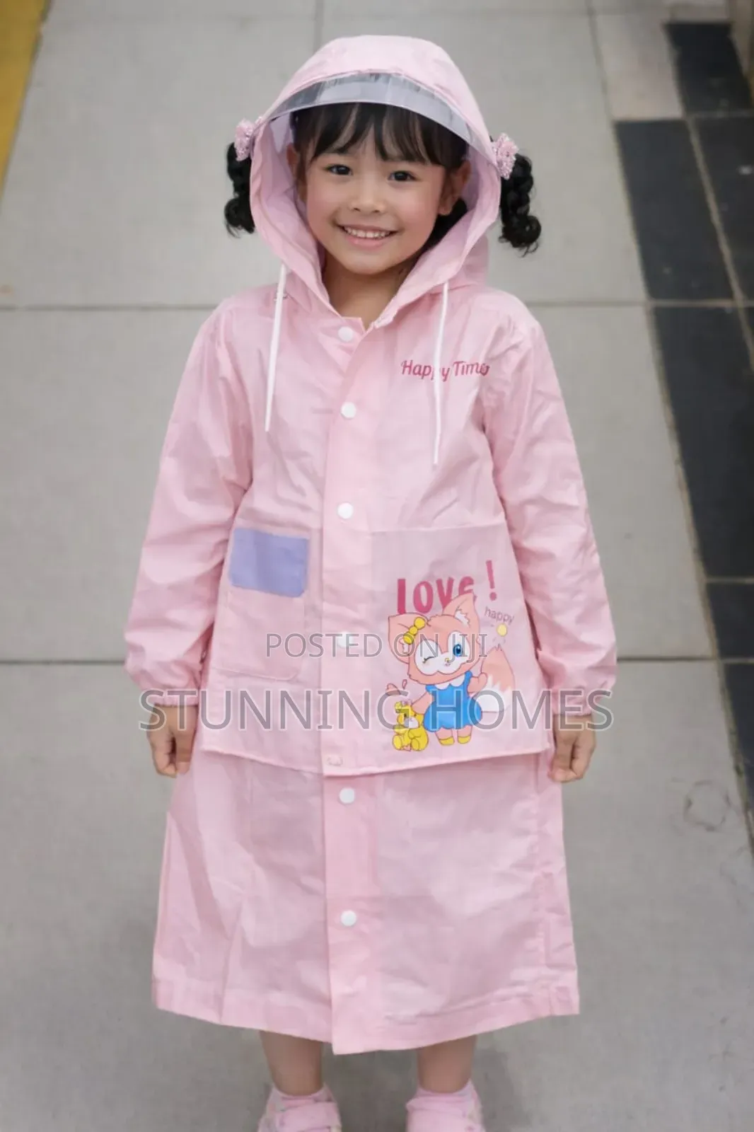 Kids Rain Coat With a Hoodie