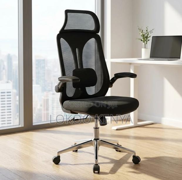 Office Chair; Executive High Back Swivel Orthopedic Office Chair