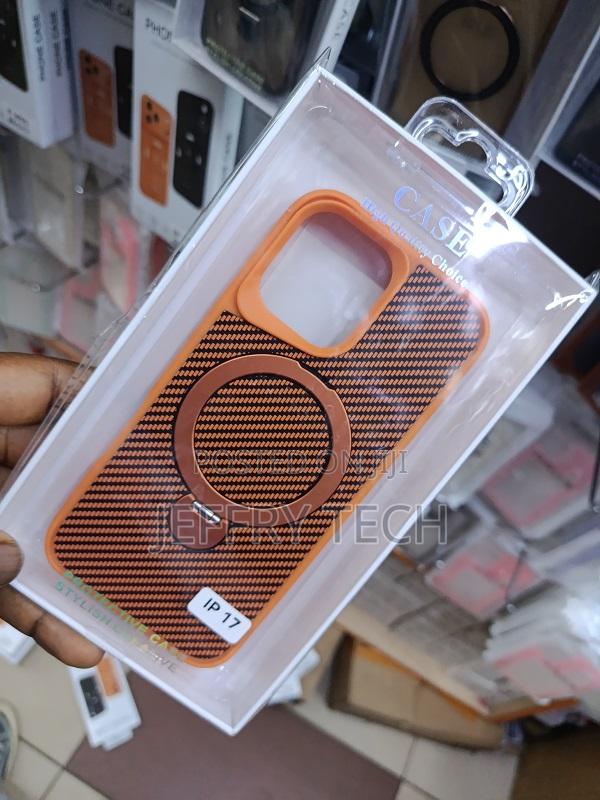 Orange and Black Patterned Case Is Designed for the Apple iPhone 17. - thumbnail 3