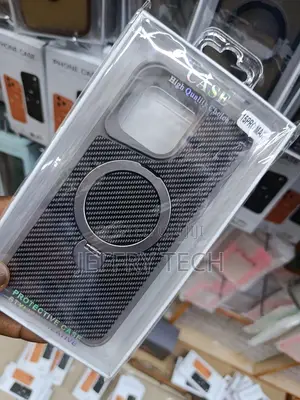 Carbon Fiber Case Withn Stand Ring Is for the Apple iPhone 15 Pro Max