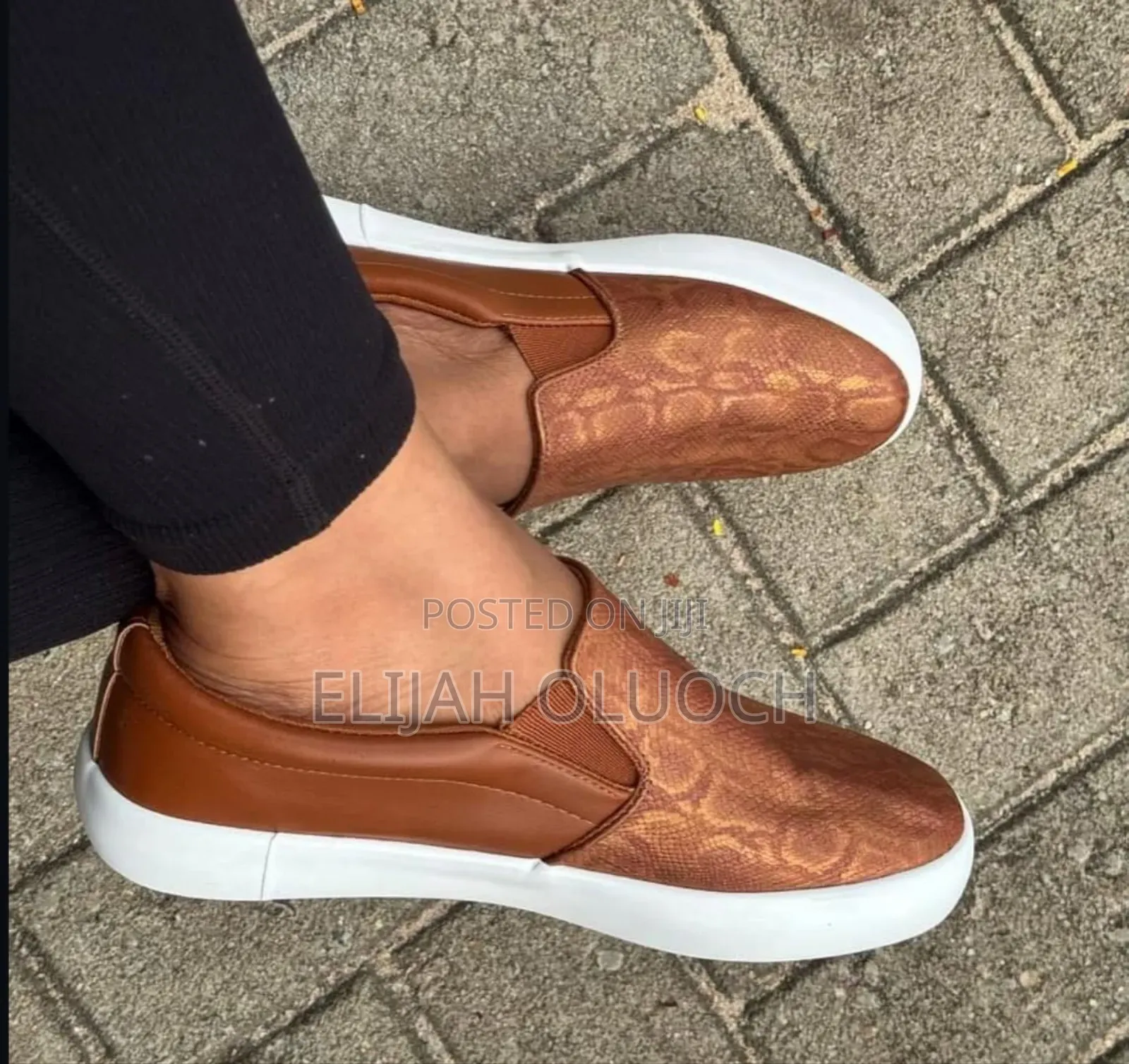 Ladies  Slip In Animal Print Rubber Shoes