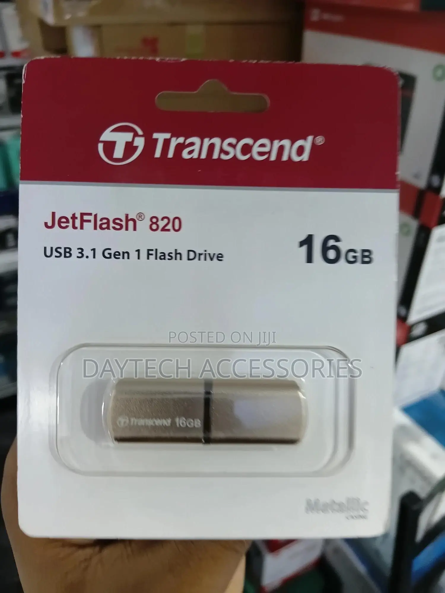 This Is a Transcend Jetflash 820 16gb Usb 3.1 Gen 1 Flash Drive.