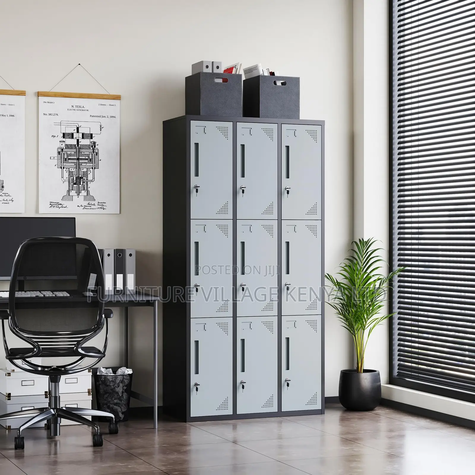 Office Cabinets| 9-locker Steel Storage Cabinet
