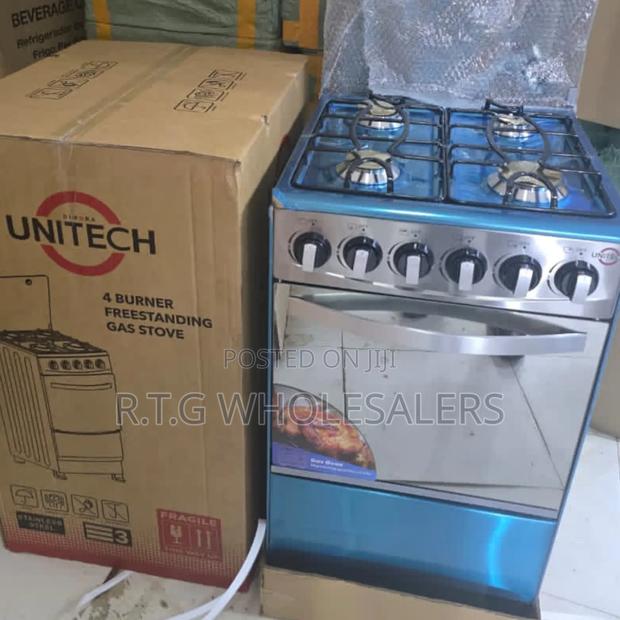 Unitech Silver 50×55 Full Gas Freestanding Cooker With Auto‐Ignition