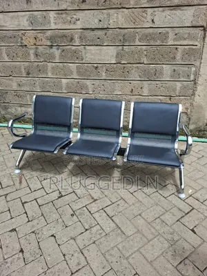 Padded 3-Seater Metal Waiting Bench