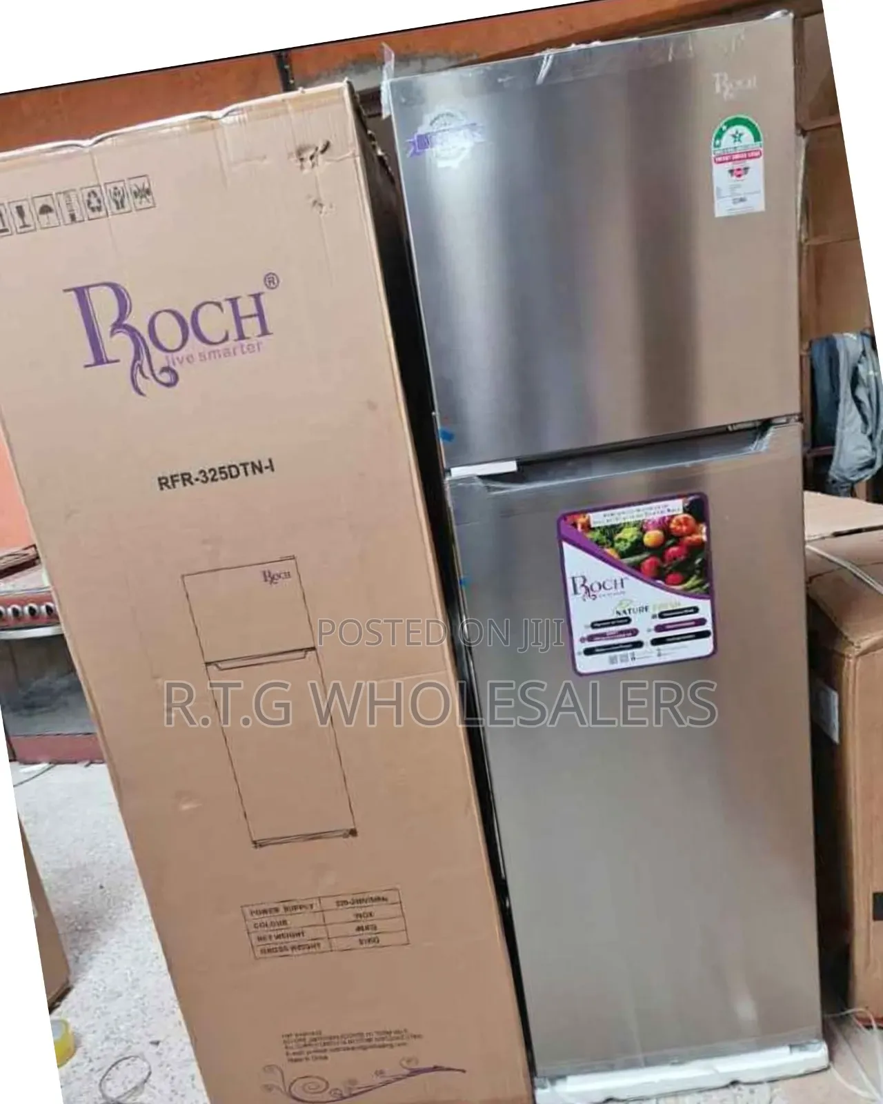 Roch 255 L Double Door No Frost Fridge – Energy Efficient