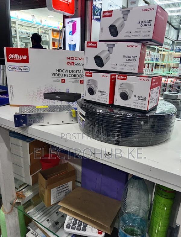 4 Channel-complete Set Up Of 4 Cctv Dahua Camera
