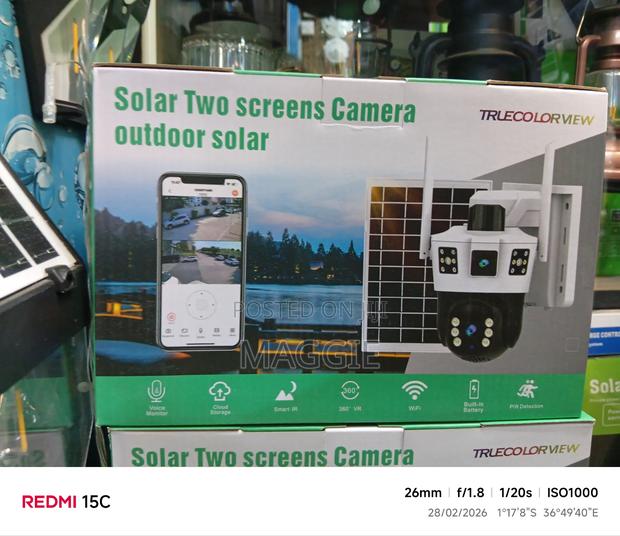 Solar Two Screen Camera Outdoor Solar - main view