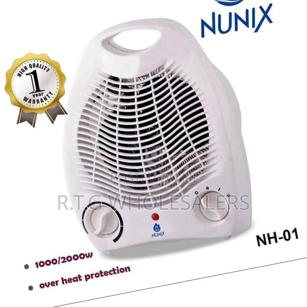 Nunix Portable Fan Heater – Adjustable Heat Thermostat