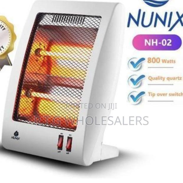 Nunix Portable Quartz Electric Heater – 2‐Heat Settings Thermostat