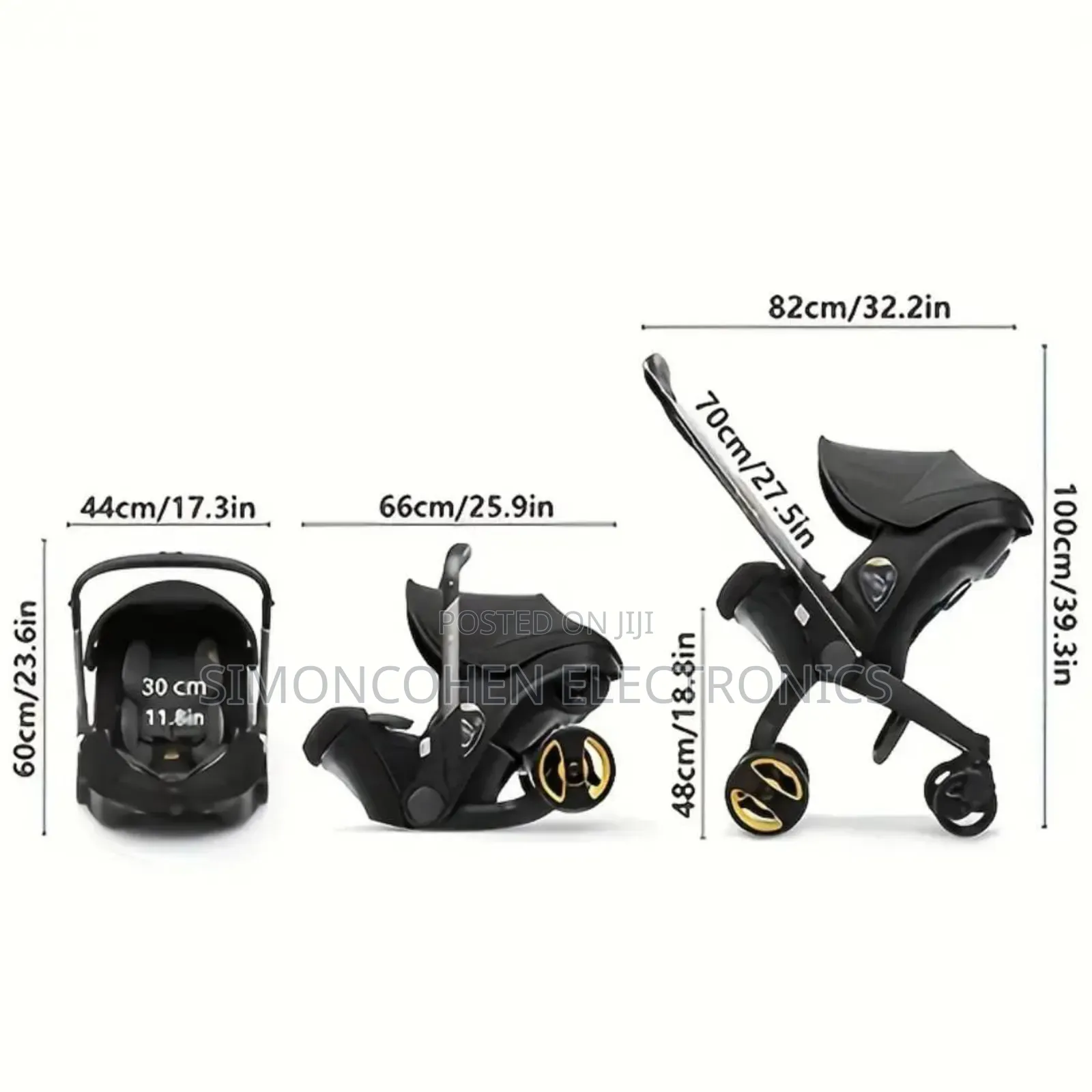 4 In 1 Baby Stroller /Carseat/Carrycot