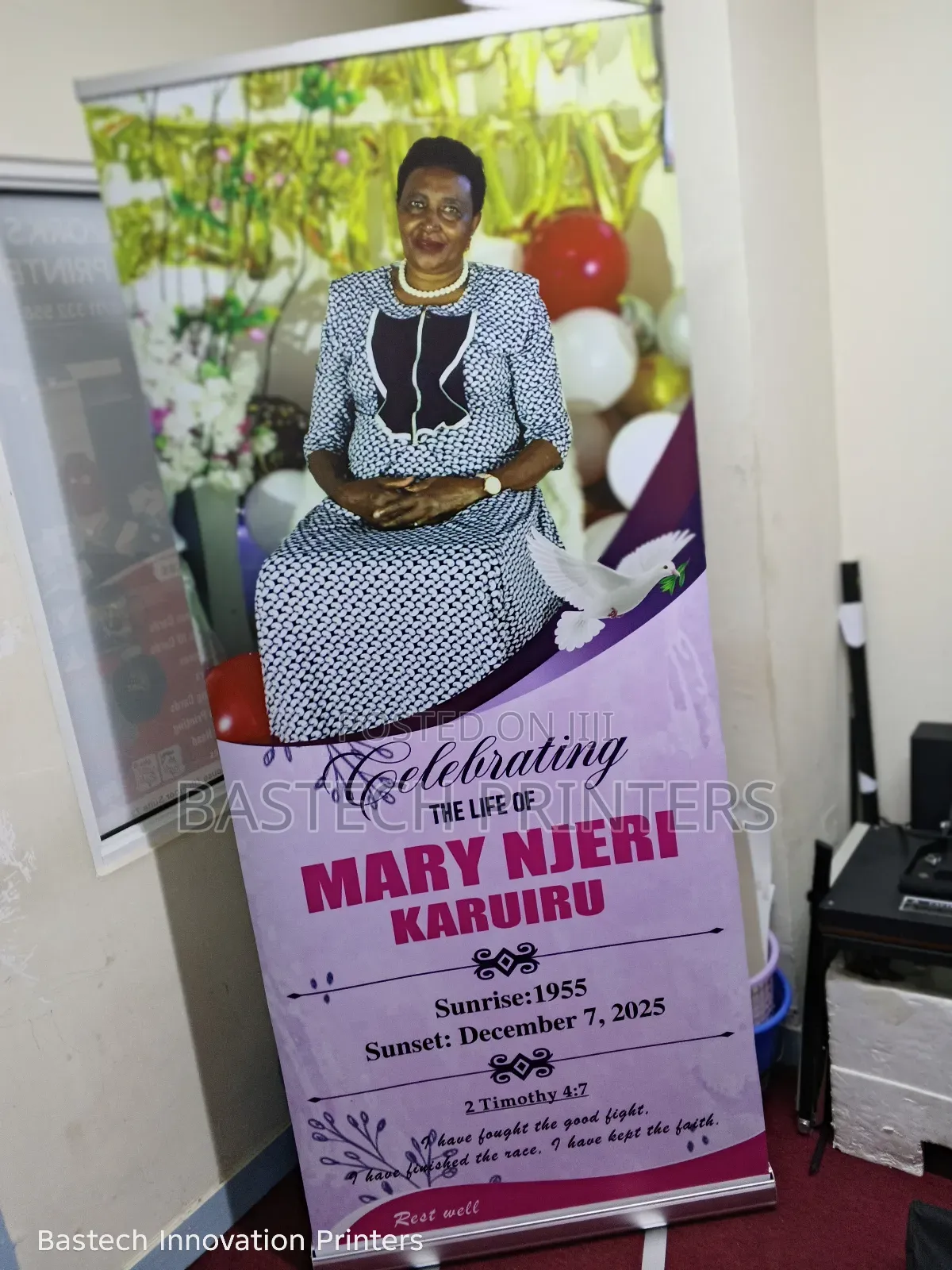 Funeral Narrow Base Roll-Up – Graceful Tribute
