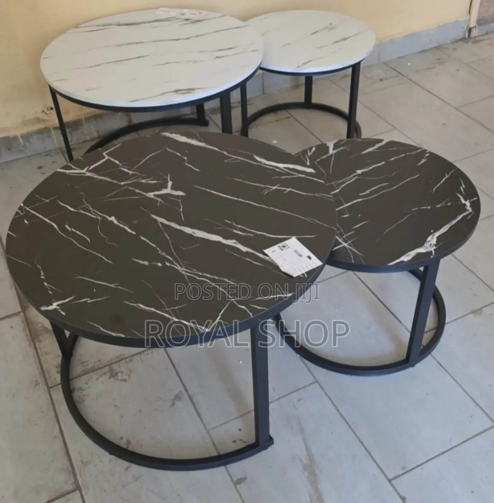 Black and White Nesting Coffee Table