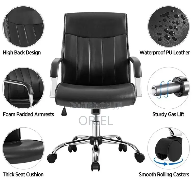 Office Chair : Star Base Office High-Back Chair With Padded Arms