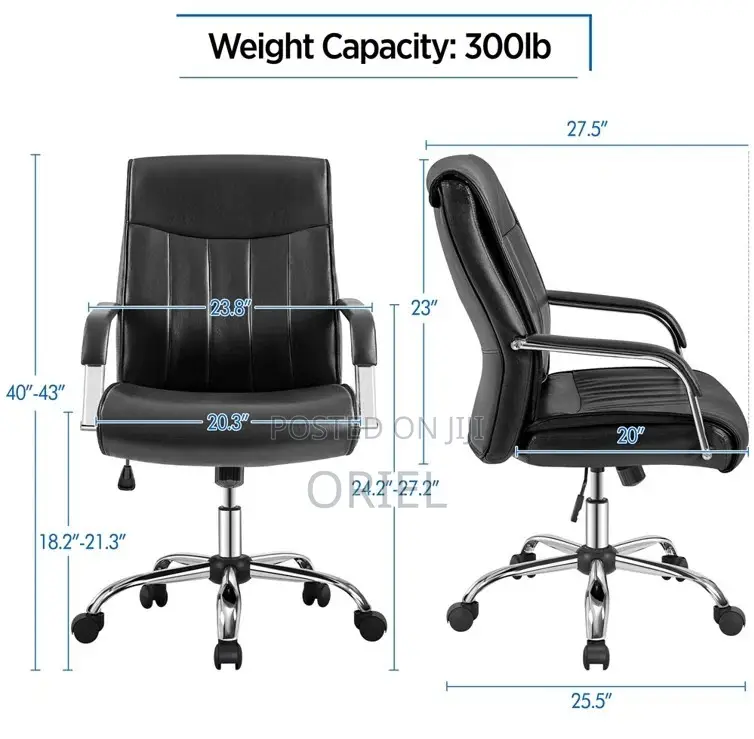 Office Chair : Star Base Office High-Back Chair With Padded Arms