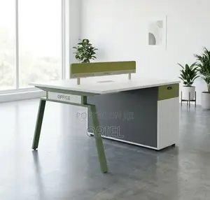 Office Workstation : Modern Dual-User Office Workstation Desk