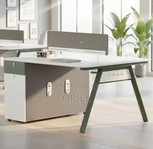 Office Workstation : Modern Dual-User Office Workstation Desk