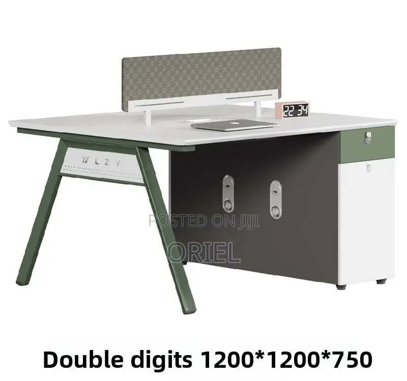 Office Workstation : Modern Dual-User Office Workstation Desk