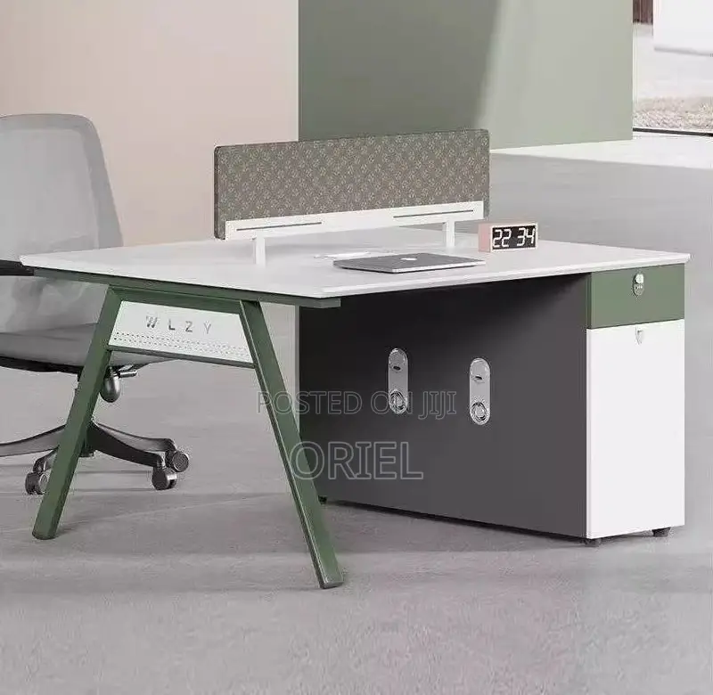 Office Workstation : Modern Dual-User Office Workstation Desk