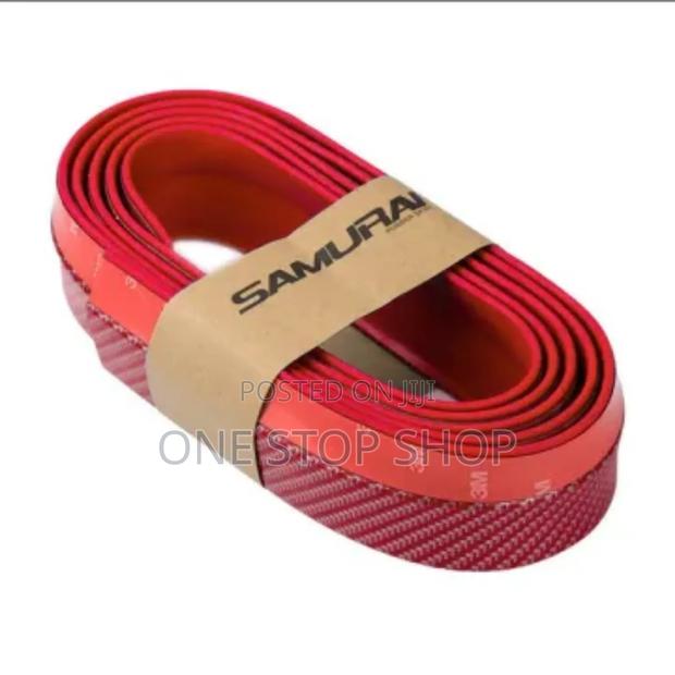 Carbon Red Bumper Guard Protector Rubber Skirt - main view