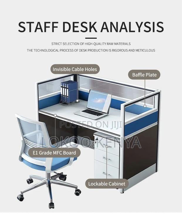 Workstation; Modular Imported 1 Person Office Workstation - thumbnail 8