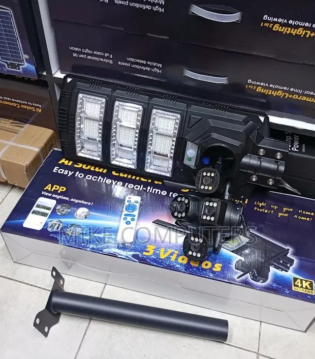 V380 Wireless 4g Solar Triple Lens CCTV