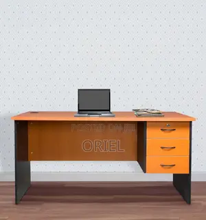 Modern Office Desk : 1.4m Cherry Ofice Desk With 3-Drawers