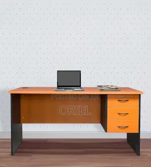 Modern Office Desk : 1.4m Cherry Ofice Desk With 3-Drawers