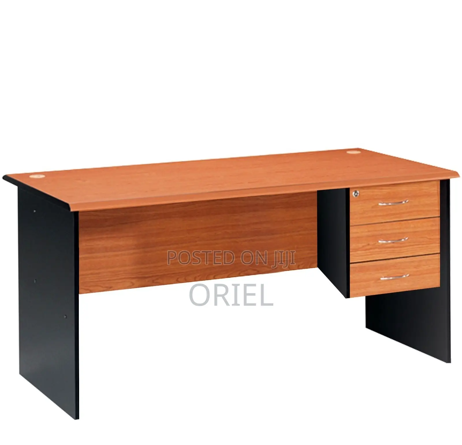 Modern Office Desk : 1.4m Cherry Ofice Desk With 3-Drawers