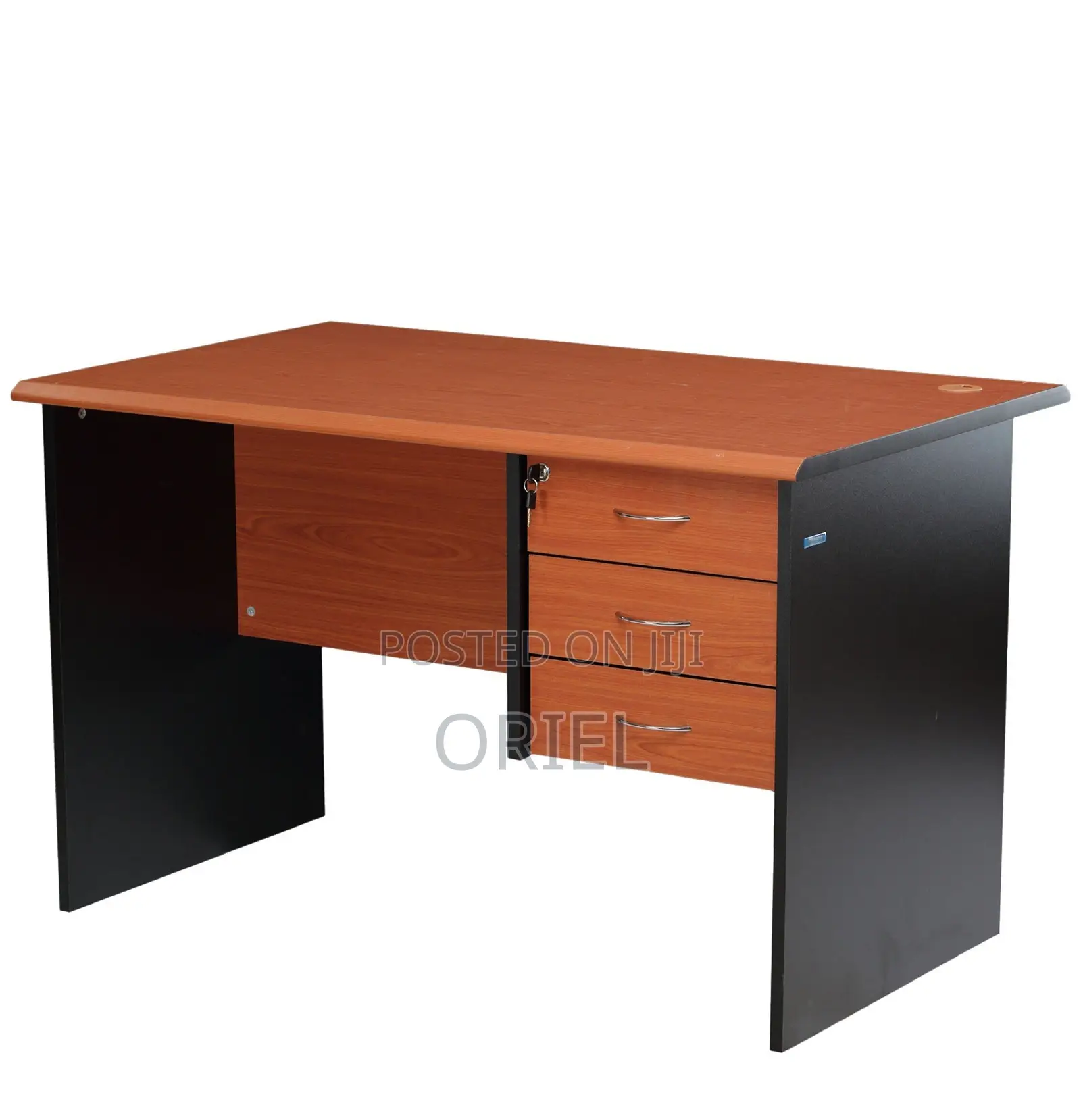 Modern Office Desk : 1.4m Cherry Ofice Desk With 3-Drawers