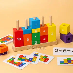 Wooden Arithmetic Column Stacking Blocks - Tp
