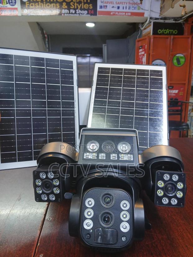 V380 4g Triple Lens Simcard Dual Panel PTZ Camera With Night Vision - main view