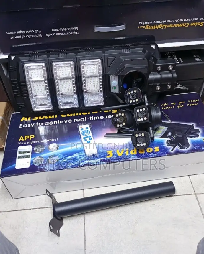 V380 Outdoor 4g Solar CCTV With Floodlight