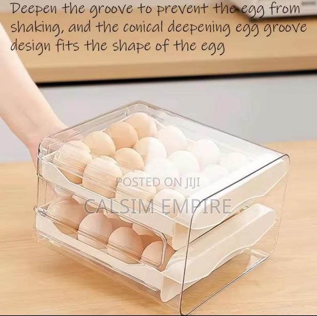 Double Layered Acrylic Egg Storage Tray - main view