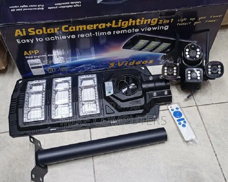 450w Solar Street Light 4g CCTV Solar Camera 2 in 1