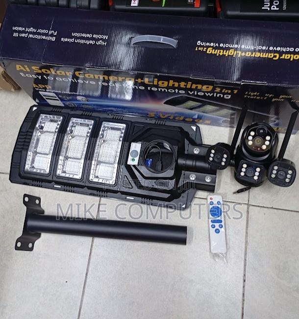 Ai Solar Camera + 450w Lighting 2 in 1 V380pro App