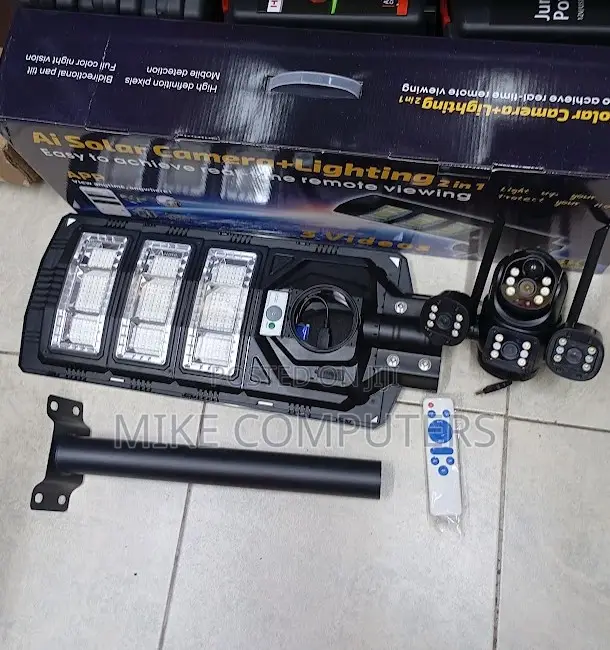 Ai Solar Camera + 450w Lighting 2 in 1 V380pro App