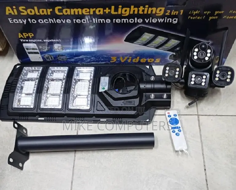 450w Solar Powered Security Street Light With 4g Camera
